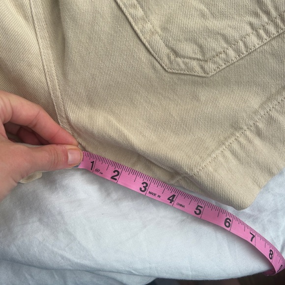 Everlane Denim Khaki Short Coverall Romper Full Zip - Picture 10 of 11